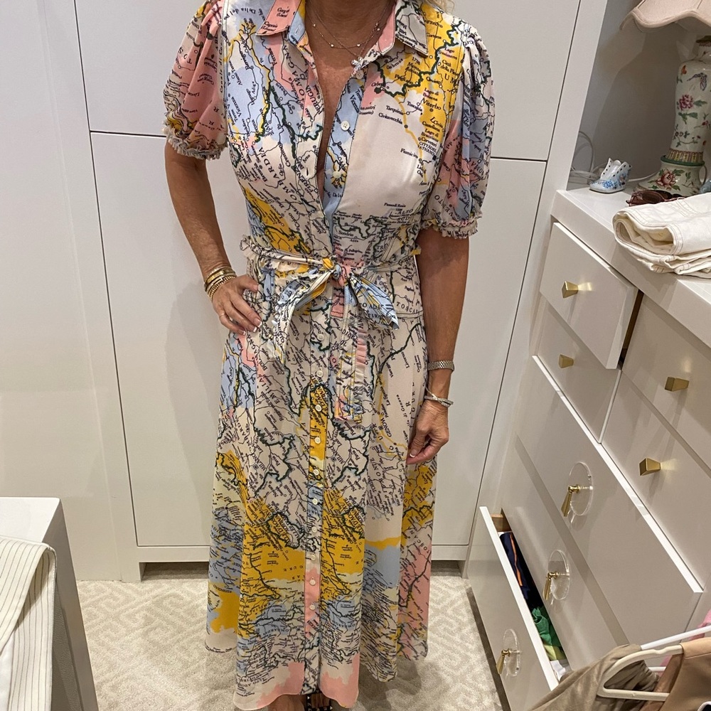 world map derek lam  dress